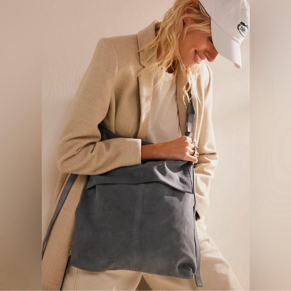 Free People Roswell Boho Slouchy Suede Messenger Bag